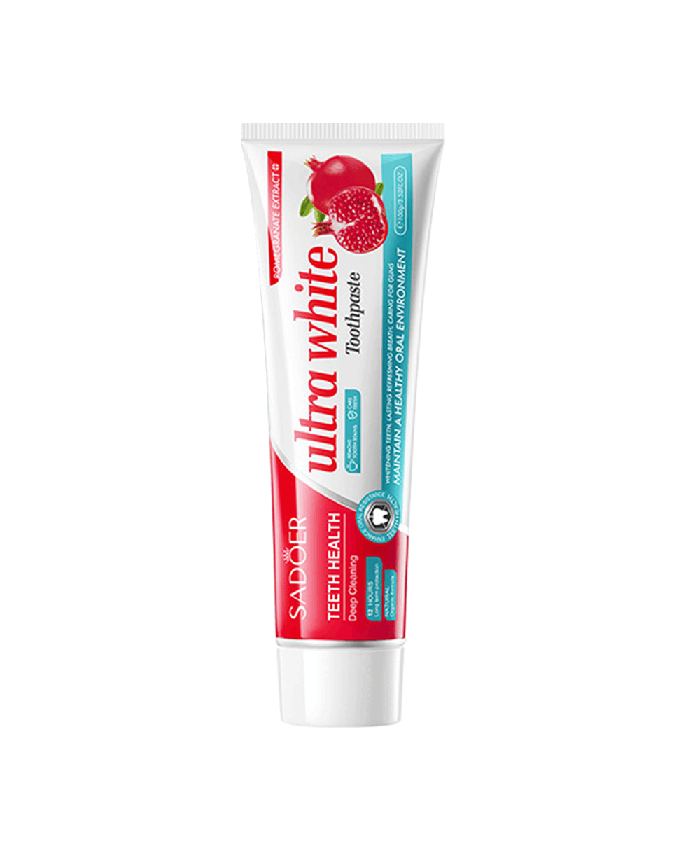 Відбілююча зубна паста з гранатом Sadoer Ultra White Pomegranate Extract Toothpaste